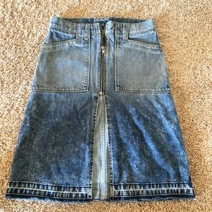Denim Zip-up Skirt